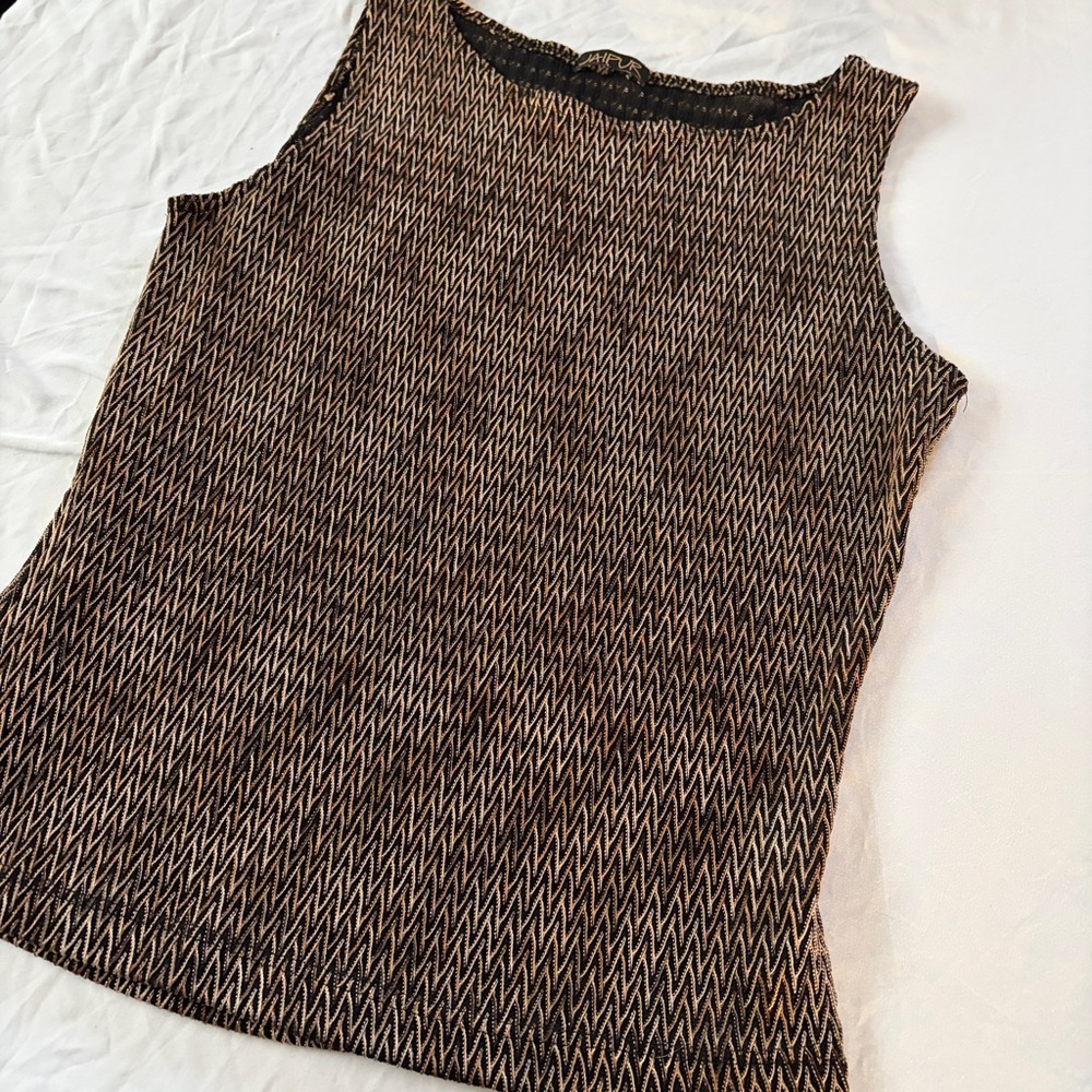 Y2K Jaipur Bronze Knit Tank Top